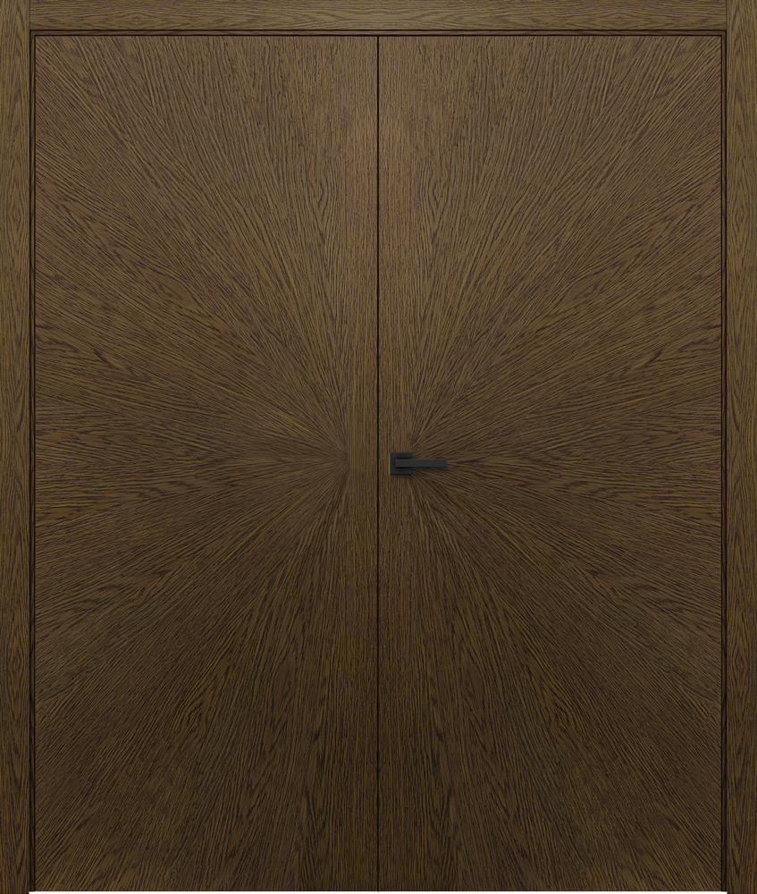 Linewood 4 — Işınsal ahşap desen · Çift kanat